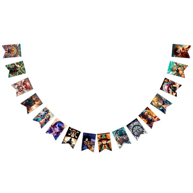 Bandeiras de Bunting Party de Anime de Peece (Todos)