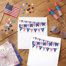 Bandeiras de Bunting Vermelhas, Brancas e Azuis 4 