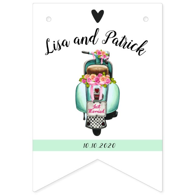 Bandeiras de casamento do patinete Boho (Primeira Bandeira)