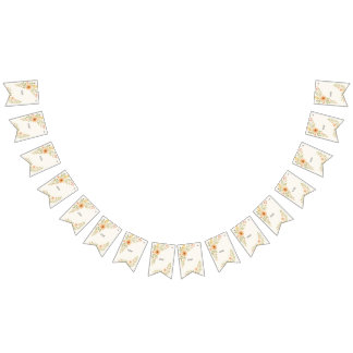 Bandeiras de Casamento Rustic Wildflower Bunting