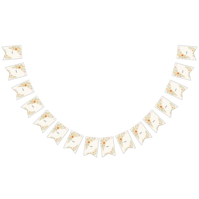 Bandeiras de Casamento Rustic Wildflower Bunting (Todos)