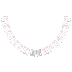 Bandeiras de chá de panela rosa