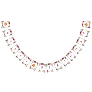 Bandeiras de festa de aniversário de abóbora burgu