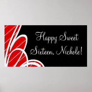 Bandeiras de festa de aniversário Posters