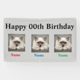 Bandeiras do aniversário para objectivas triplas