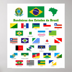 Bandeiras do Brasil Poster