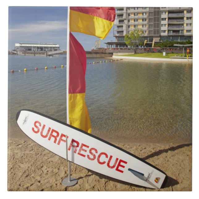 Bandeiras e placa de resgate de surf (Frente)