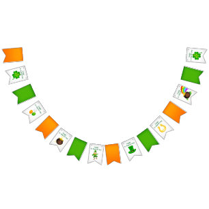 Bandeiras irlandesas do dia de Patrick
