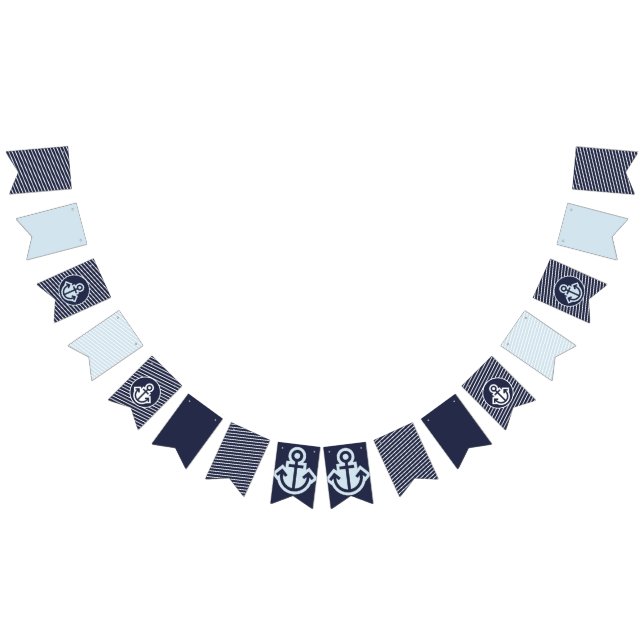 Bandeiras Marinhos e azuis-náuticas de Bunting Azu (Todos)