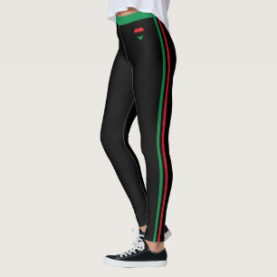 Bandeiras Pan-Africanas e Leggings de Símbolos Uni