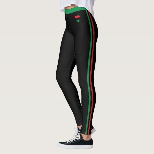 Bandeiras Pan-Africanas e Leggings de Símbolos Uni (Esquerda)