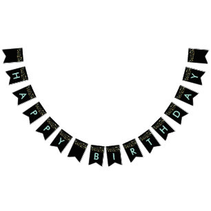 bandeiras pretas para parabéns, luzes brilhantes