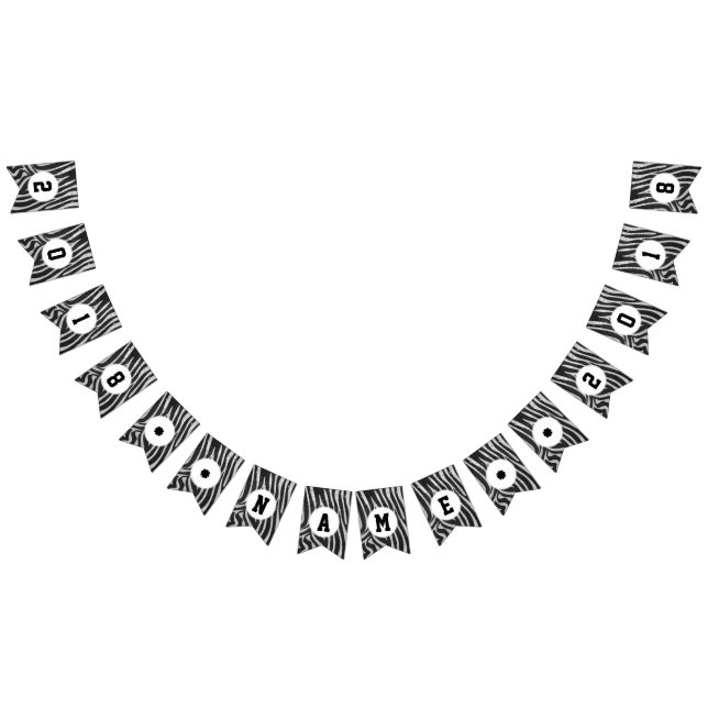 Bandeirinha 04 de 12 Zebra Themed Party Bunting (Todos)