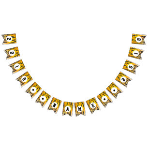 Bandeirinha 04de12 Tiger Themed Party Bunting