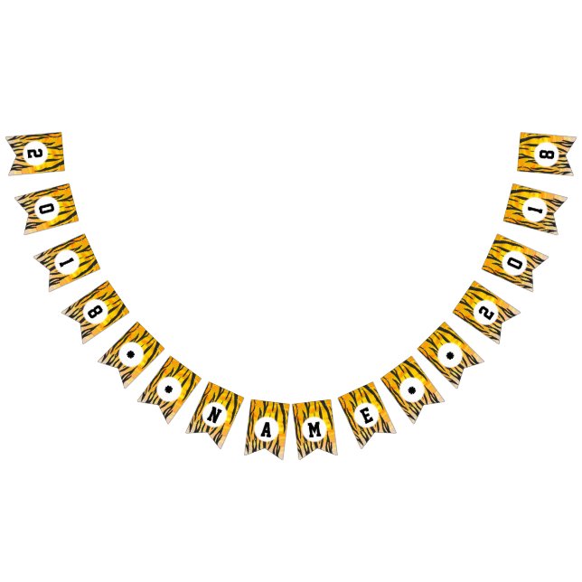 Bandeirinha 04de12 Tiger Themed Party Bunting (Todos)