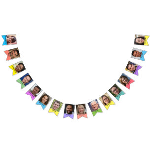 Bandeirinha 16 Fotografias e Nomes Personalizados para Classe 