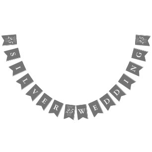 Bandeirinha 25o Confetes de Stardust da prata do aniversário