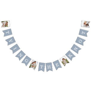 Bandeirinha 4 Bandejas Azuis Dusty de Festa de noivado de Foto