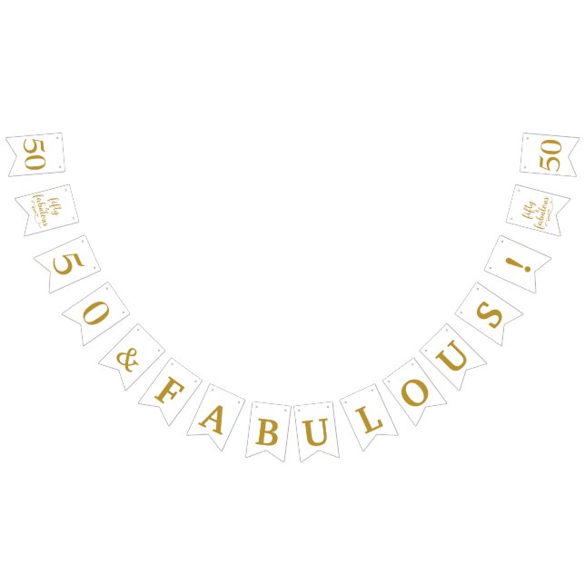 Bandeirinha 50 E Dourado Branco Fabuloso (Todos)