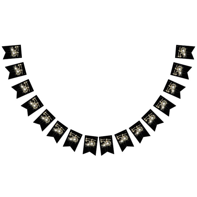 Bandeirinha 55.º aniversário ou festa de aniversário (Todos)