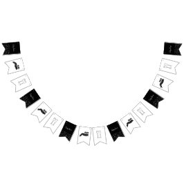 Bandeirinha 60 e Espumante Preto e Branco desenhado à Mão