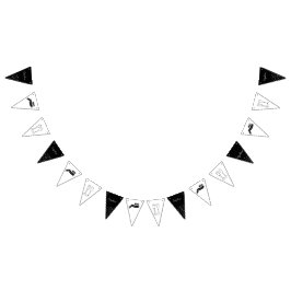 Bandeirinha 60 e Espumante Preto e Branco desenhado à Mão