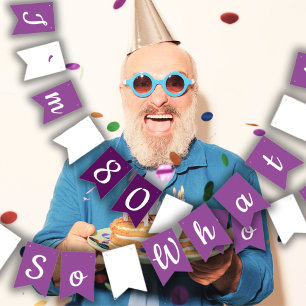 Bandeirinha 80 então que divertido 80 Inspiracional aniversá