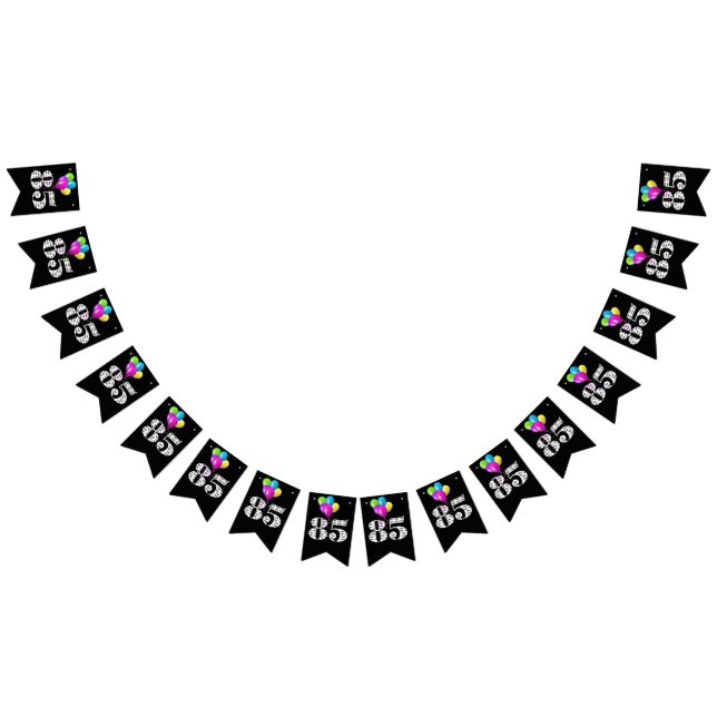 Bandeirinha 85º balões de festa de aniversário (Todos)