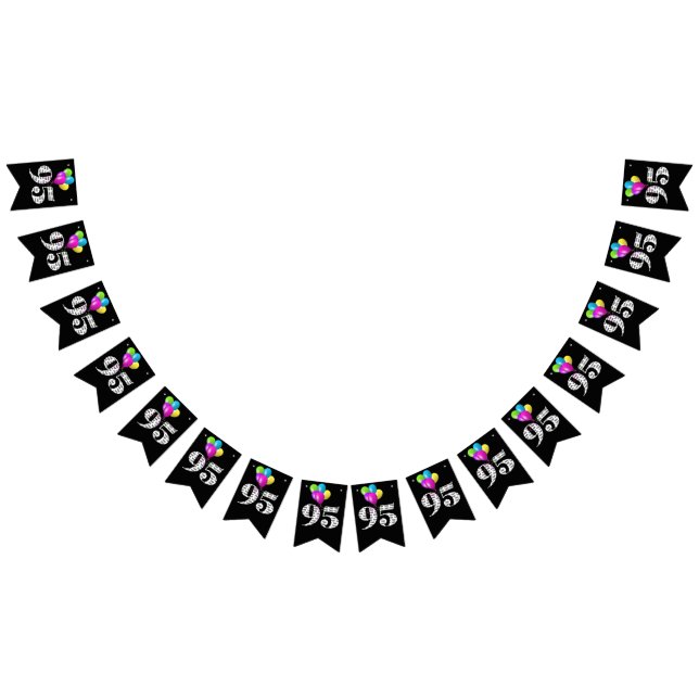 Bandeirinha 95º balões de festa de aniversário (Todos)