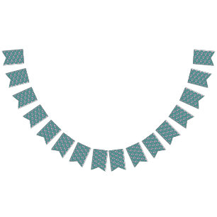Bandeirinha A cerceta azul verde cor-de-rosa Stars o design