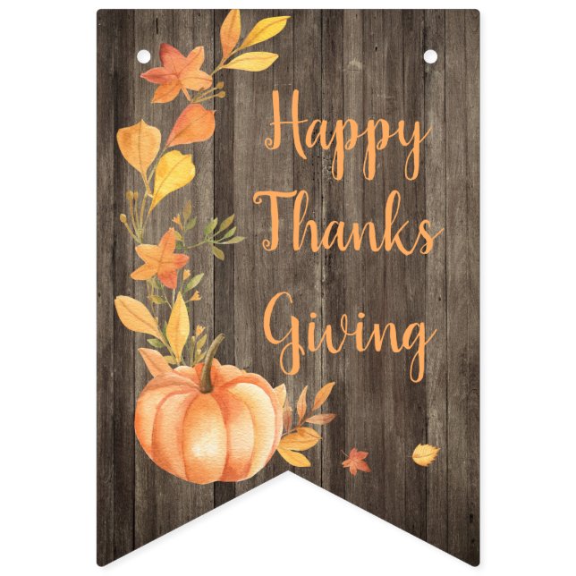 Bandeirinha Acção de graças rústica da colheita da queda da (Primeira Bandeira)