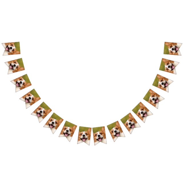 Bandeirinha Adicionar Foto de Cão Personalizada Personalizada (Todos)