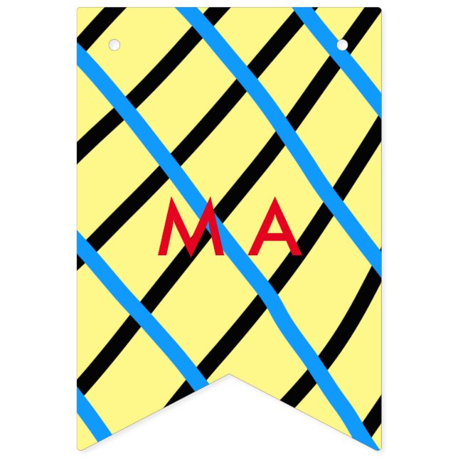 Bandeirinha Adicione uma letra simples ao seu nome homem minim (Segunda Bandeira)