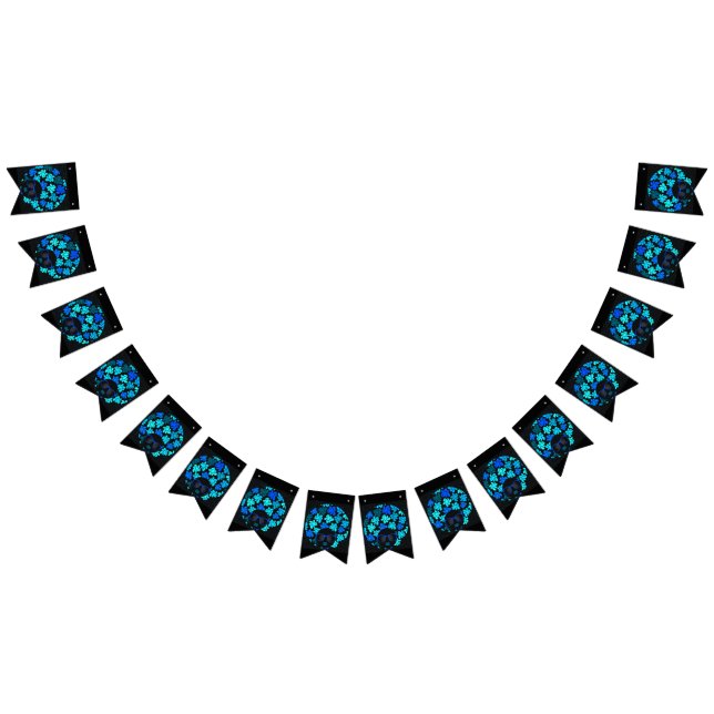 Bandeirinha Afro Diva Turquoise Teal Party Decorações (Todos)