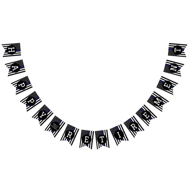 Bandeirinha Agente Policial Personalizado - Aposentação de Lin (Todos)