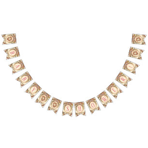 Bandeirinha Aguarela francesa do vintage do chá do bebé flor