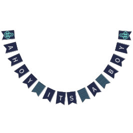 Bandeirinha Ahoy seu uma estamenha náutica do marinho do