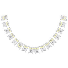 Bandeirinha Amarelo, Cinza branca, elefante bebê borrifado