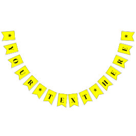 Bandeirinha Amarelo Neon Cor Sólida Personalizada
