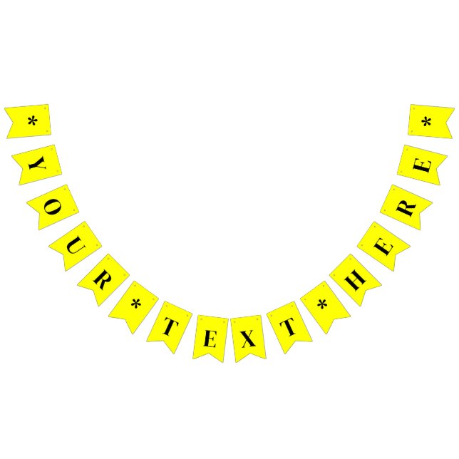 Bandeirinha Amarelo Neon Cor Sólida Personalizada (Todos)