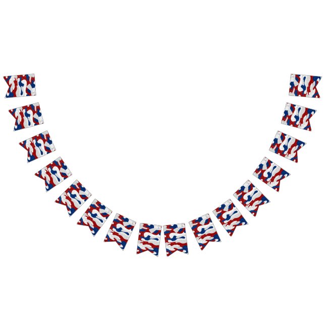 Bandeirinha American Camo julho 4° Glitter (Todos)