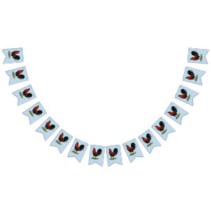 Bandeirinha American Game BB Black Red Rooster