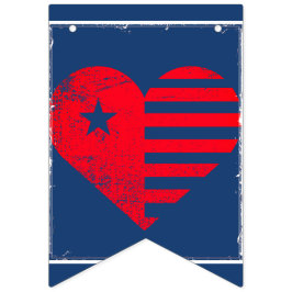Bandeirinha Americana Bunting de 4 de Julho