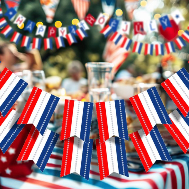 Bandeirinha Americana Vermelho Branco Azul Estrelas e Listras (Criador carregado)