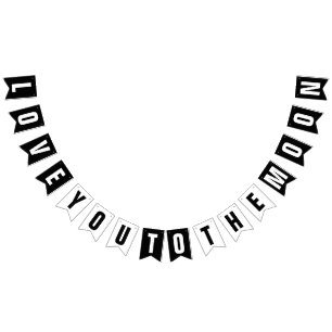 BANDEIRINHA AMO-TE AO DECOR DA LUA.