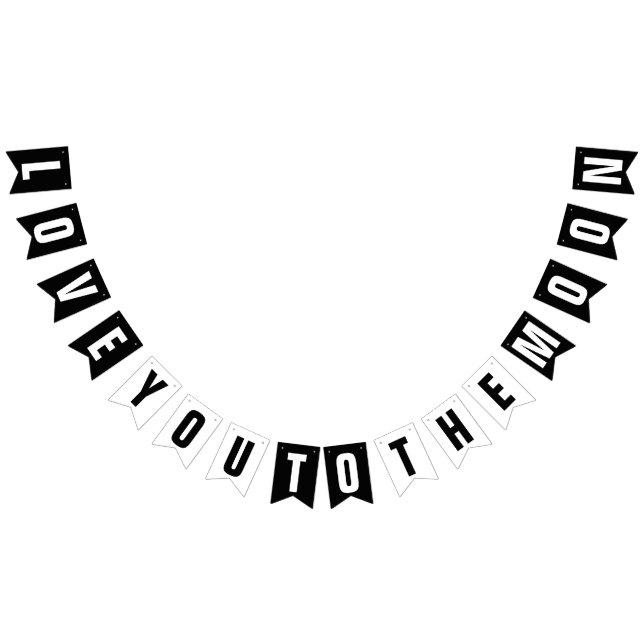 BANDEIRINHA AMO-TE AO DECOR DA LUA. (Todos)