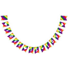 Bandeirinha Amor é Orgulho gay Arco-Íris