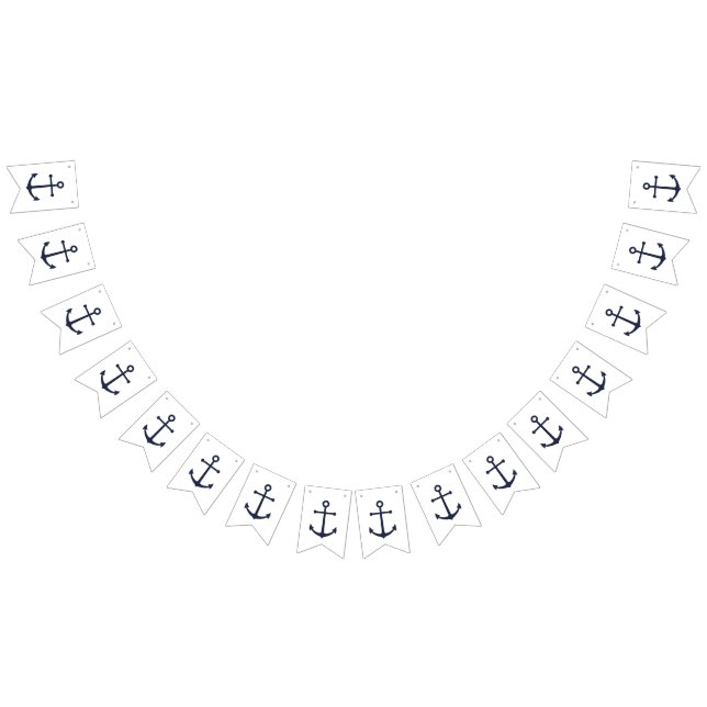 Bandeirinha Âncora Azul Marinho Náutico (Todos)