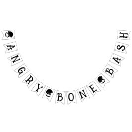 Bandeirinha Angry Skeleton Bone Bash Halloween