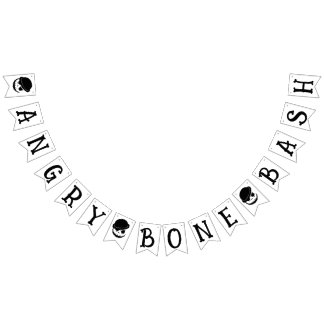 Bandeirinha Angry Skeleton Bone Bash Halloween